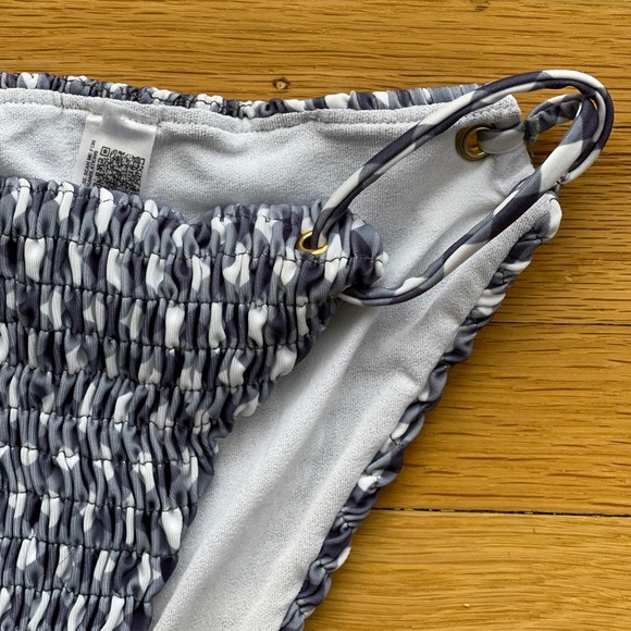 ASOS |Blue/Wht Bandeau/Off-Shoulder Bikini set | 0 - Picture 2 of 6